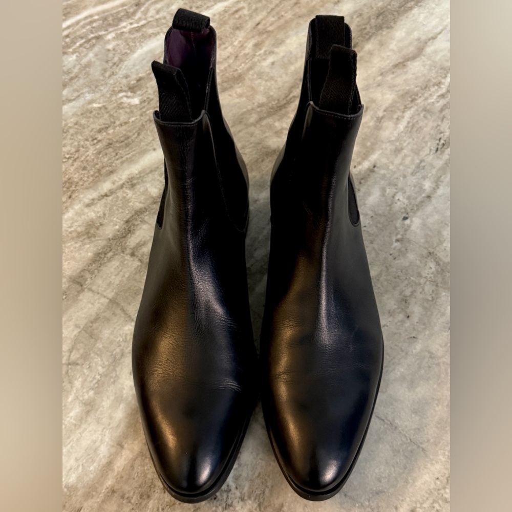 CARMINA BLACK LEATHER CHELSEA BOOT 80186 INCA UK 9 / US 10 Goodyear Spain $700 - Picture 3 of 13